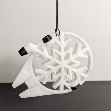 Christmas ornament Millennium Falcon, Star Wars tree decoration. Cute holiday gift