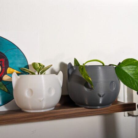 Kattenkop plantenpot, cat planter, poes hoofd bloempot, schattig geschenk