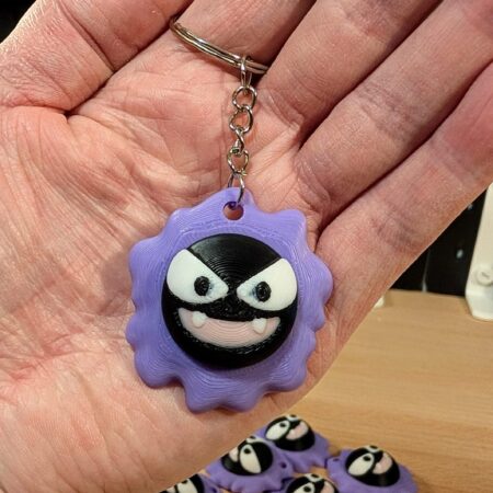 Gastly Pokémon Keychain – Ghost-Type Mini Figurine – Pokémon Collectible – Cute and Durable Accessory for Pokémon Fans