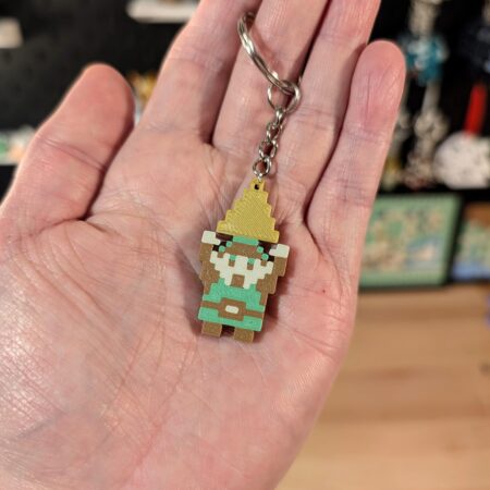 Legend of Zelda Triforce Keychain - 4cm Tall Multicolor PLA Link Inspired Keychain for Gamers, Collectors, and Zelda Fans