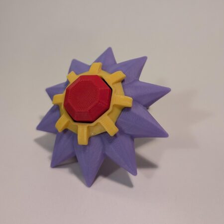 Pokémon Starmie Fidget Clicker Toy – Multicolor PLA Star Design with Blue Switch Clicker – Stress Relief & Focus Tool for Pokémon Fans