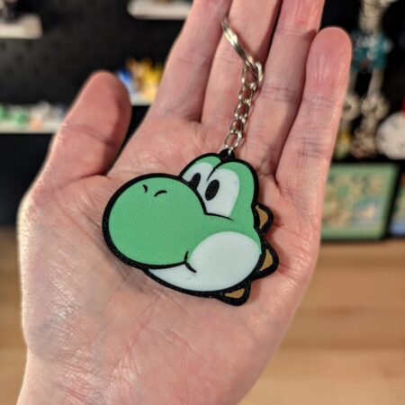3D Printed Yoshi Keychain | 4.5 cm Multicolor PLA Mini Figurine | Cute Gamer Gift | Nintendo Fan Accessory | Eco-Friendly Collectible