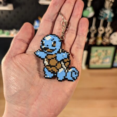 Pokémon Squirtle Keychain 5cm | Multicolor PLA 3D-Printed Squirtle Charms for Fans | Cute Pokémon Keychain for Bags, Keys, and Collectors