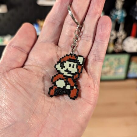 Super Mario 3 Mario Keychain - 4cm Tall, Multicolor PLA, Durable, Lightweight, Perfect for Bags, Keys, and Collectors - Great Gift Idea