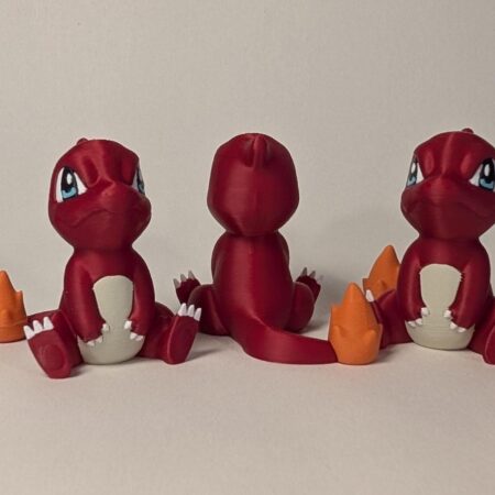 Chibi Charmeleon Figurine – Cute Mini Fire-Type Pokémon Desk Buddy | Kawaii Pokémon Decor | Perfect Gift for Fans and Collectors