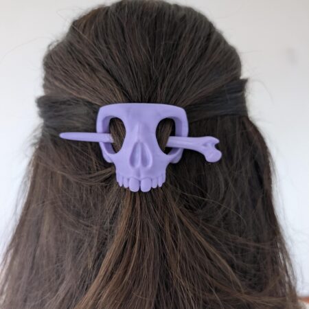 Humanoid Skull Hairpin – Gothic Fantasy Hair Accessory for Cosplay, Witchcore, and Mysterious Alternative Fashion Looks