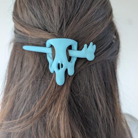 Dripping Skull Hairpin – Gothic Hair Accessory for Fantasy Gatherings, Witchy Outfits, Cosplay & Alternative Aesthetic Looks