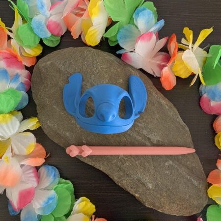 Cute Stitch Hairpin with hearth pin – Experiment 626 - Lilo and Stitch-Inspired Hair Accessory for Disney Fans, Cosplay, or Everyday Styling